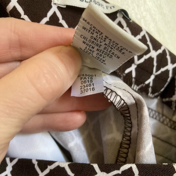 🪻Charter Club Pant Shop Classic Fit Brown & White Patterned Pants A - Picture 5 of 8